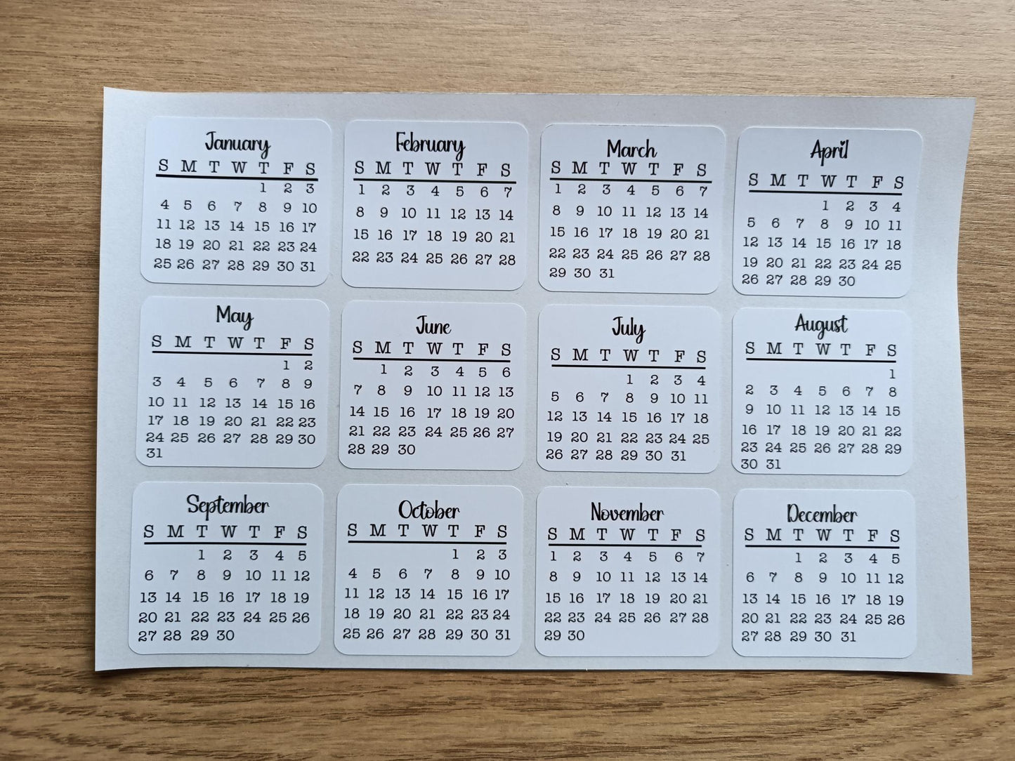 2026 Calendar Stickers Date Planner Stickers Bullet Journal Accessories Scrapbooking Stickers - Planner Organization Essentials