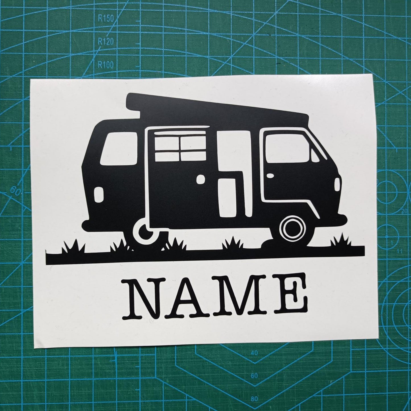 Custom Family Name RV Decal for Camping Adventures