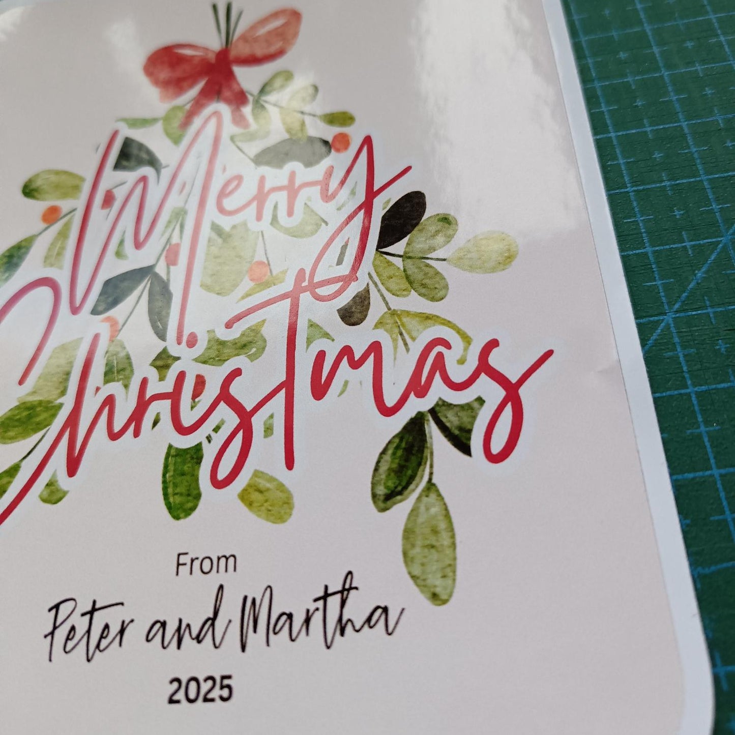 Personalised Christmas Wine Bottle Label – Front Label + Optional Back Label