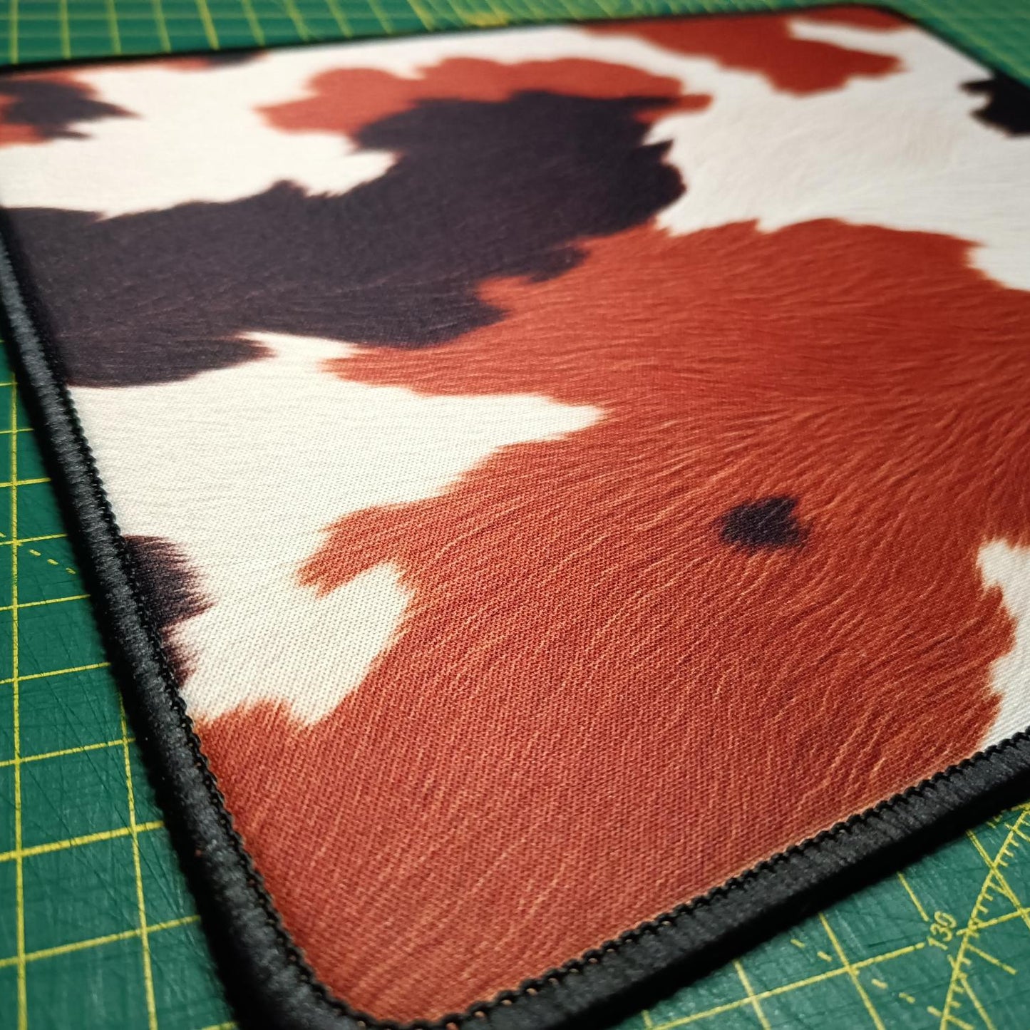 Brown Cow Print Mouse Mat Pattern Mousepad | Animal Print Desk Pad | Office & Gaming Accessory