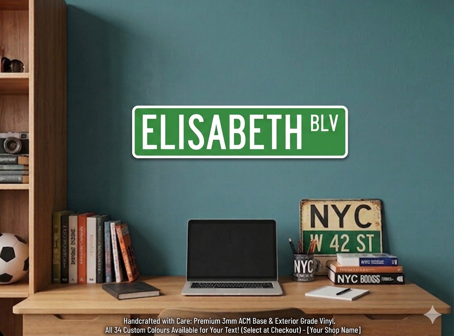 Custom NYC Street Sign – Personalized Metal Wall Decor, Urban Style Plaque
