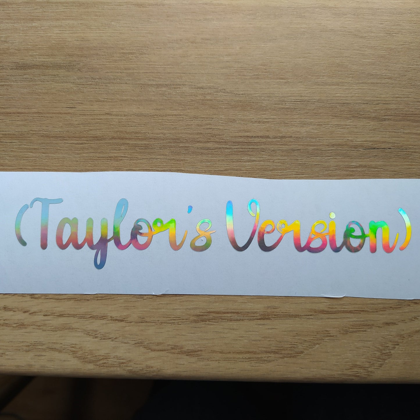 (Taylor's Version) Vinyl Decal – Holographic Sticker for Laptop, Tumbler, Car & Kindle