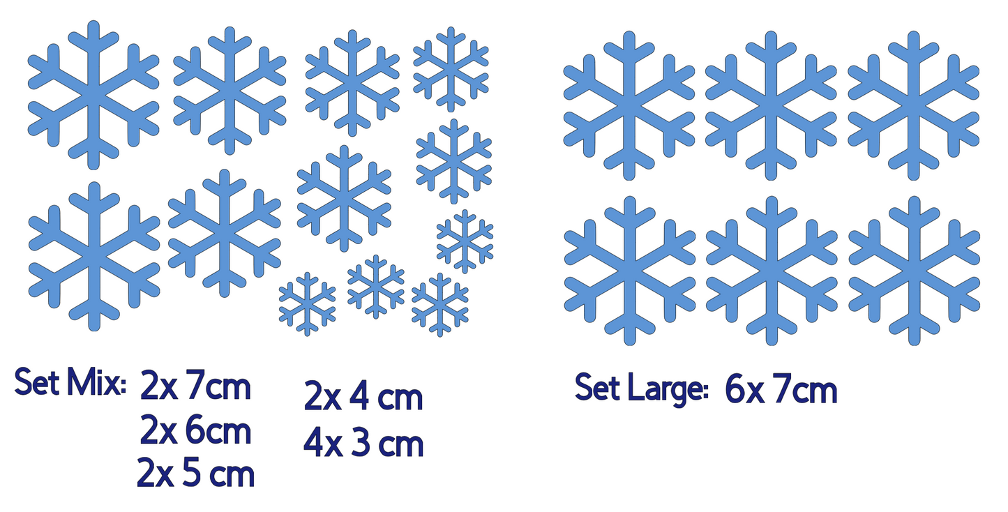 Christmas Snowflake Vinyl Frosted Window Decals