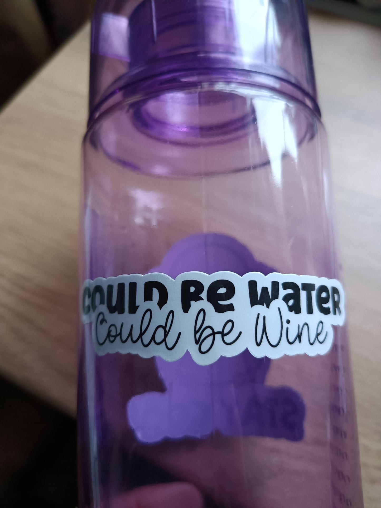 Could Be Water Could Be wine Cute Saying Water Bottle Vinyl Stickers Waterproof