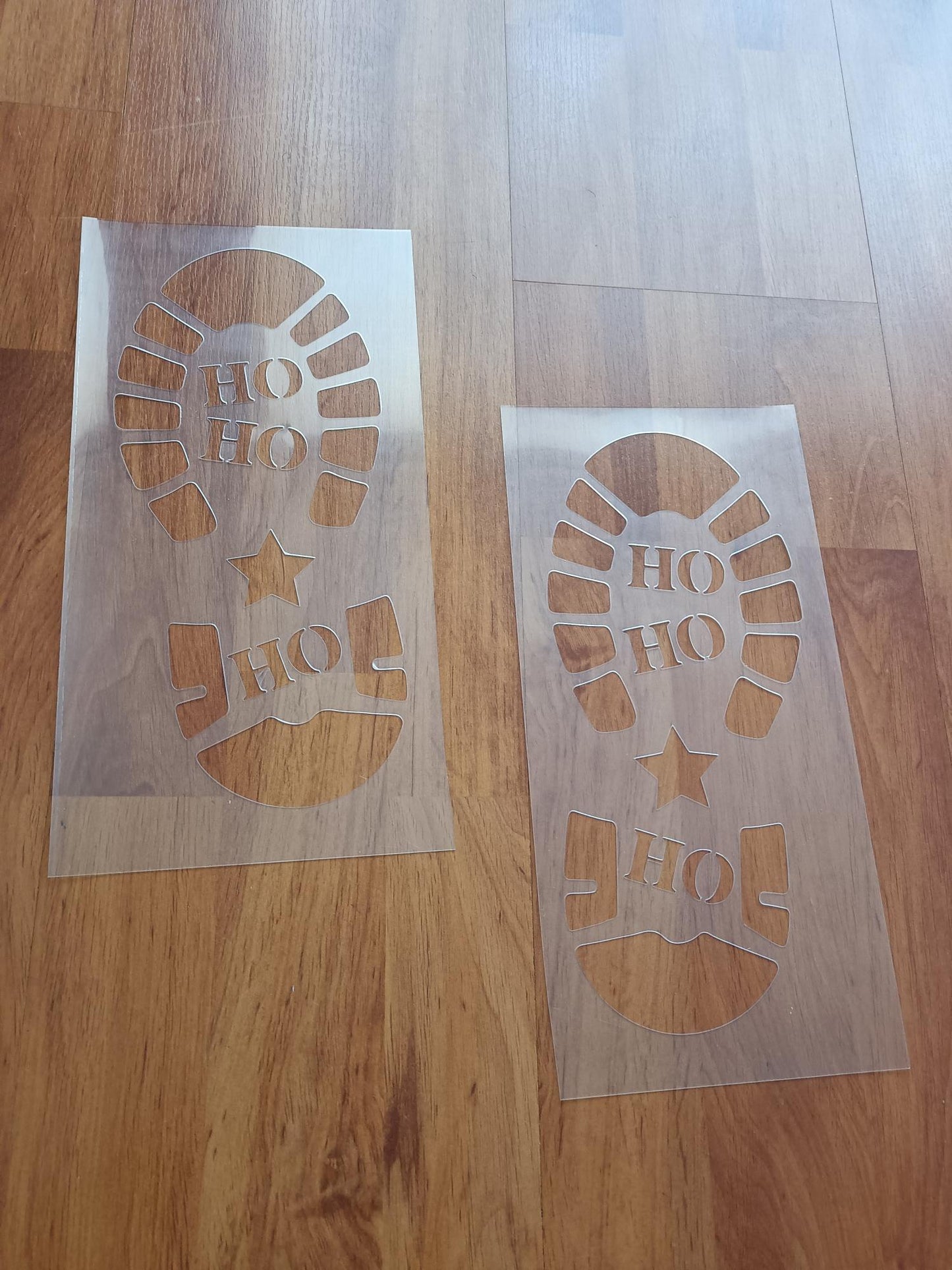 Stencils Christmas Santa Elf Reindeer Footprints Snow FootPrint Christmas Decor