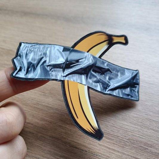 Funny Duct Tape Banana Art Sticker