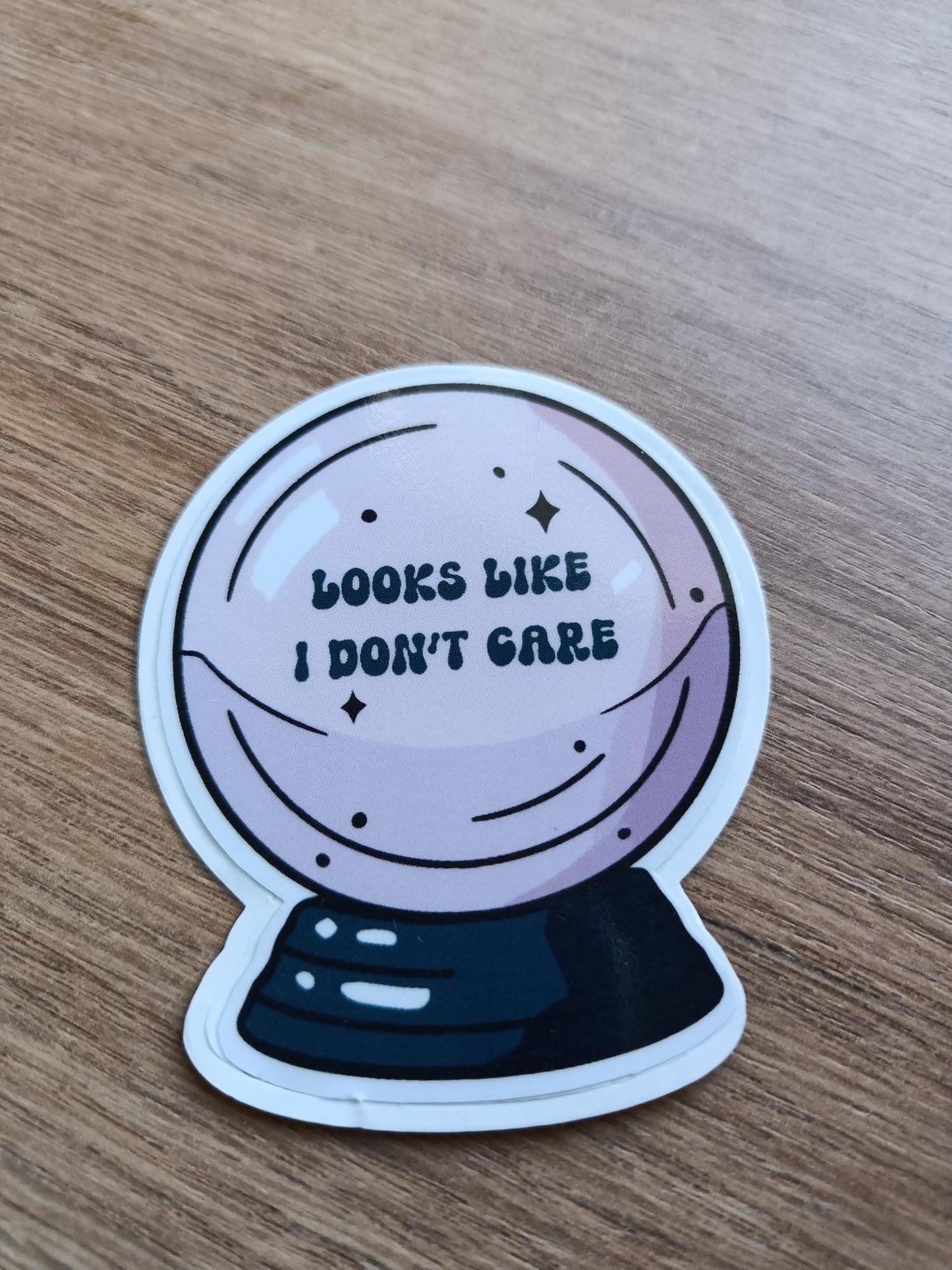 Crystall Ball Sticker with Humor Quote