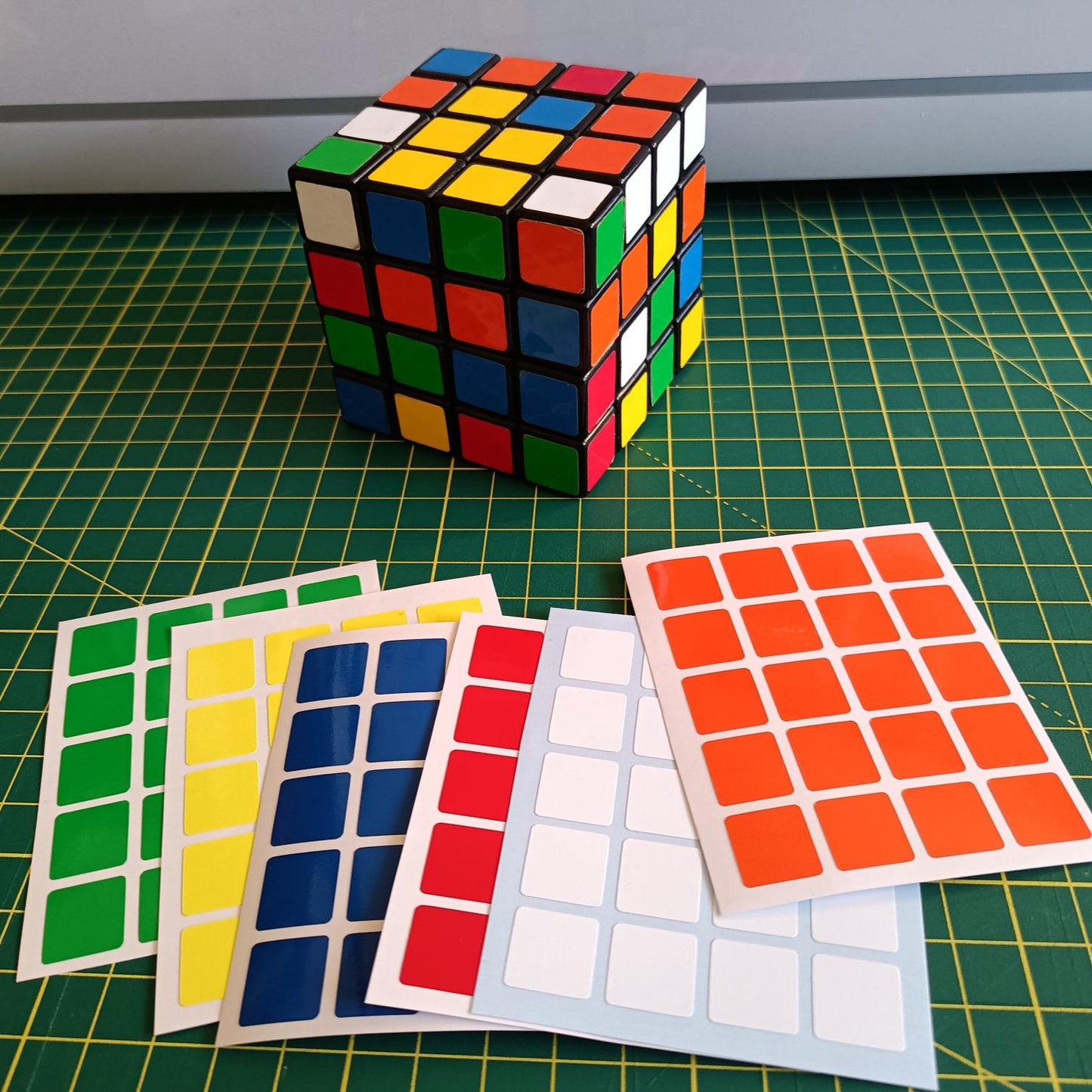 4 x 4 Full Set Replacement Stickers for Magic Puzzle Cube