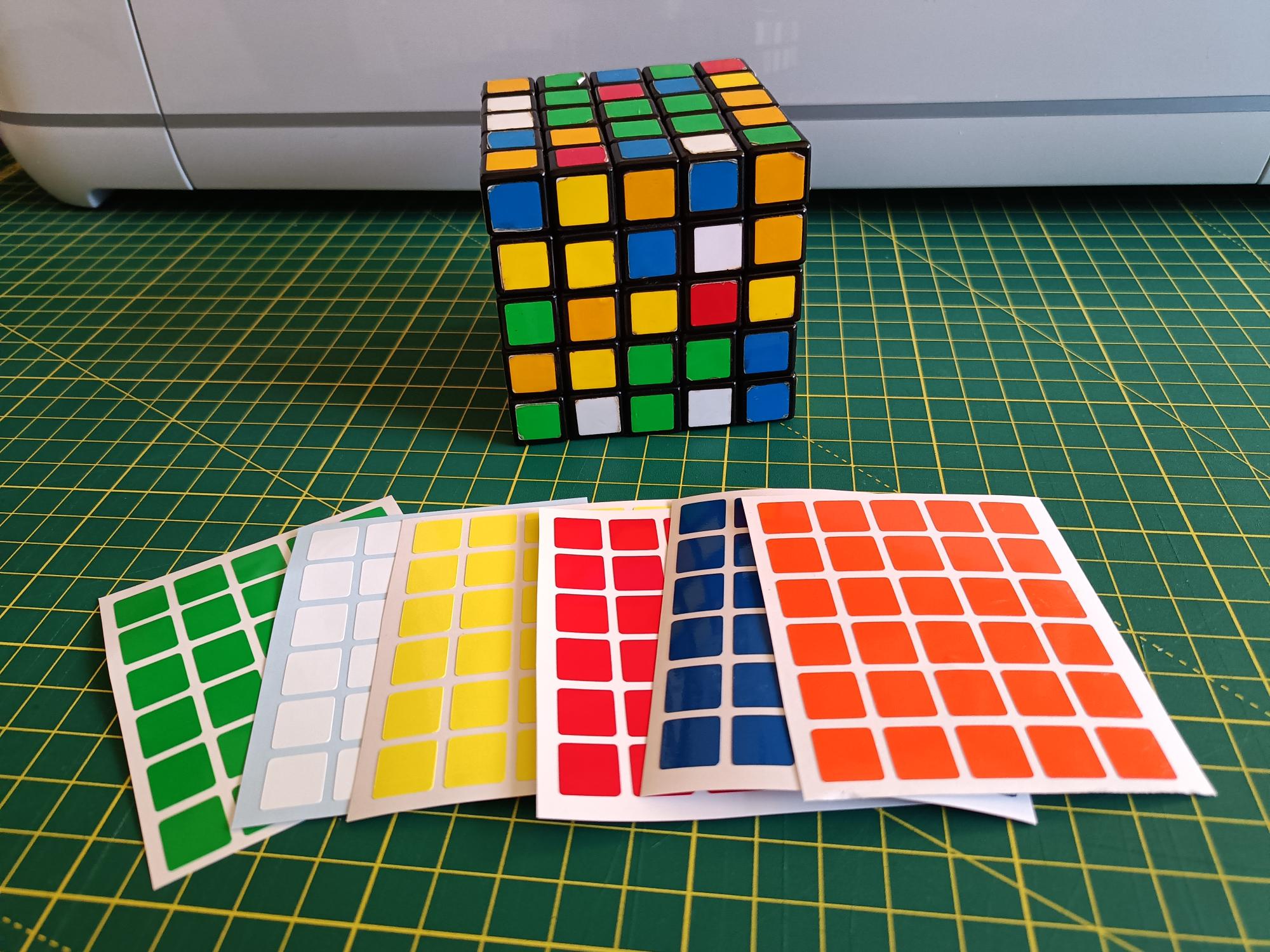 5 x 5 Full Set Replacement Stickers for Magic Puzzle Cube (Copy) (Copy)