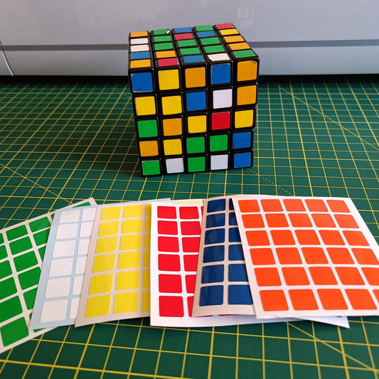 5 x 5 Full Set Replacement Stickers for Magic Puzzle Cube