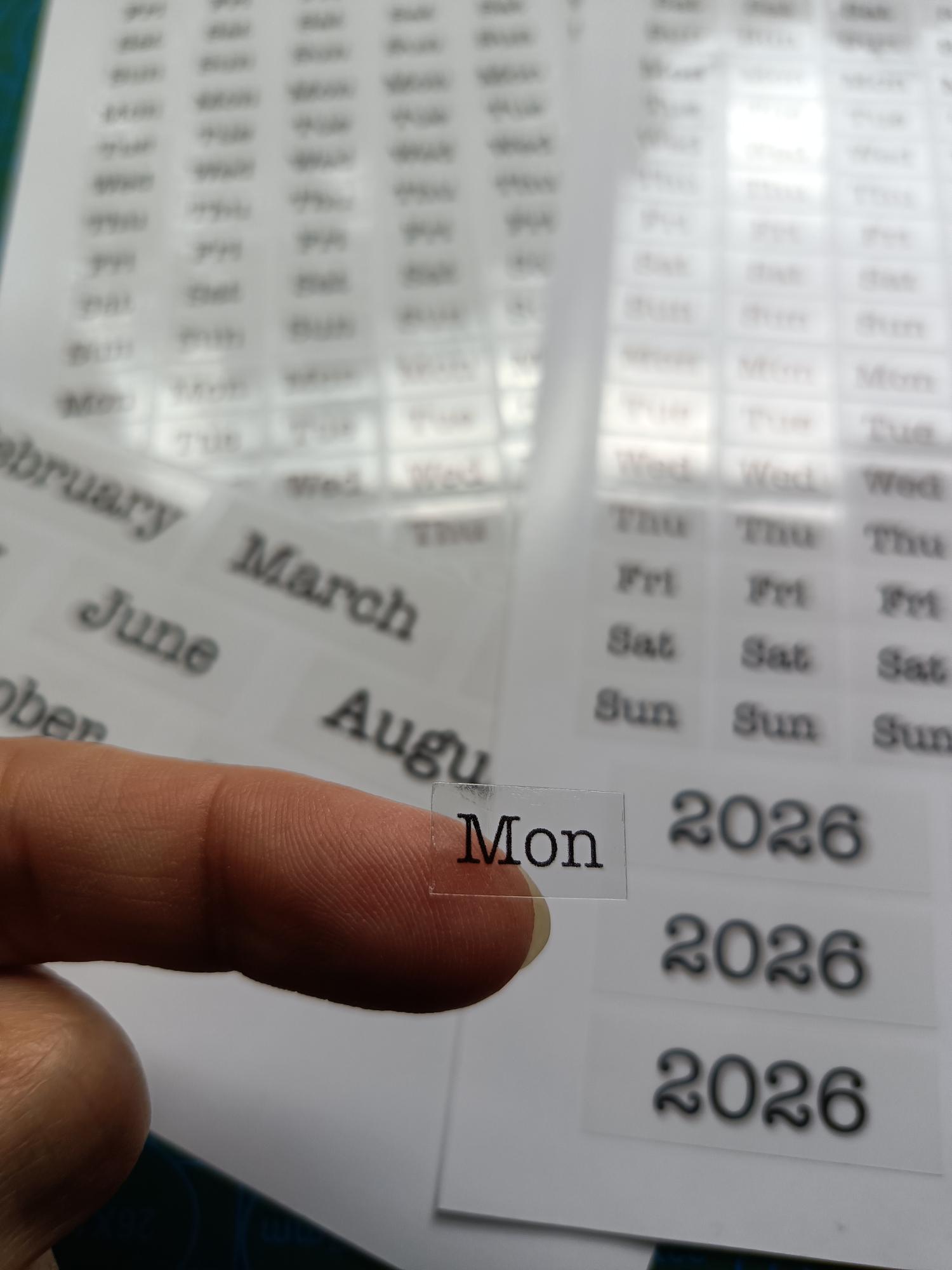 Stick It to 2026: Month & Day Planner Stickers