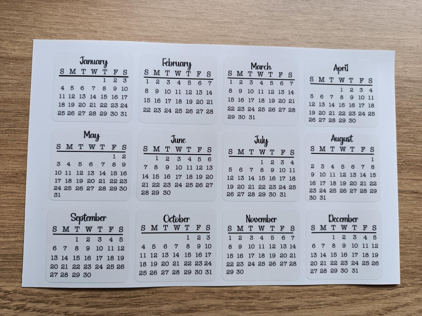 2026 Calendar Stickers Date Planner Stickers Bullet Journal Accessories Scrapbooking Stickers - Planner Organization Essentials