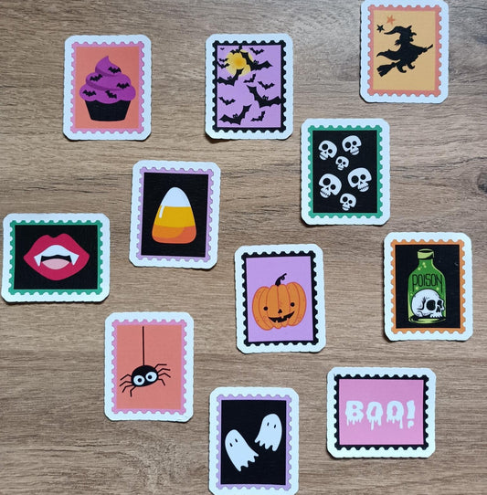 Spooky Halloween Stamps: Pack Stickers for Kindle Kobo Water Bottle