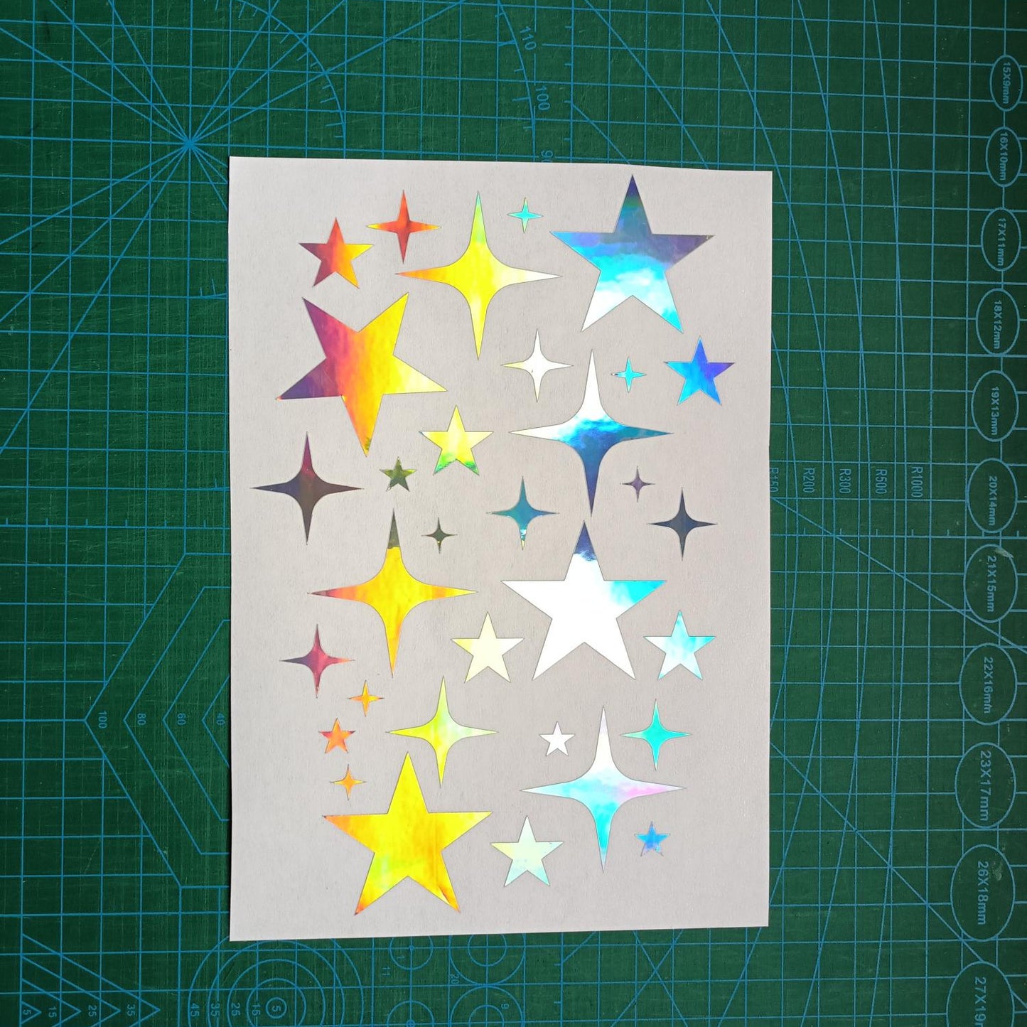 Sparkling Stars Decal Sticker Sheet - holographic Decal Sparkling Stars