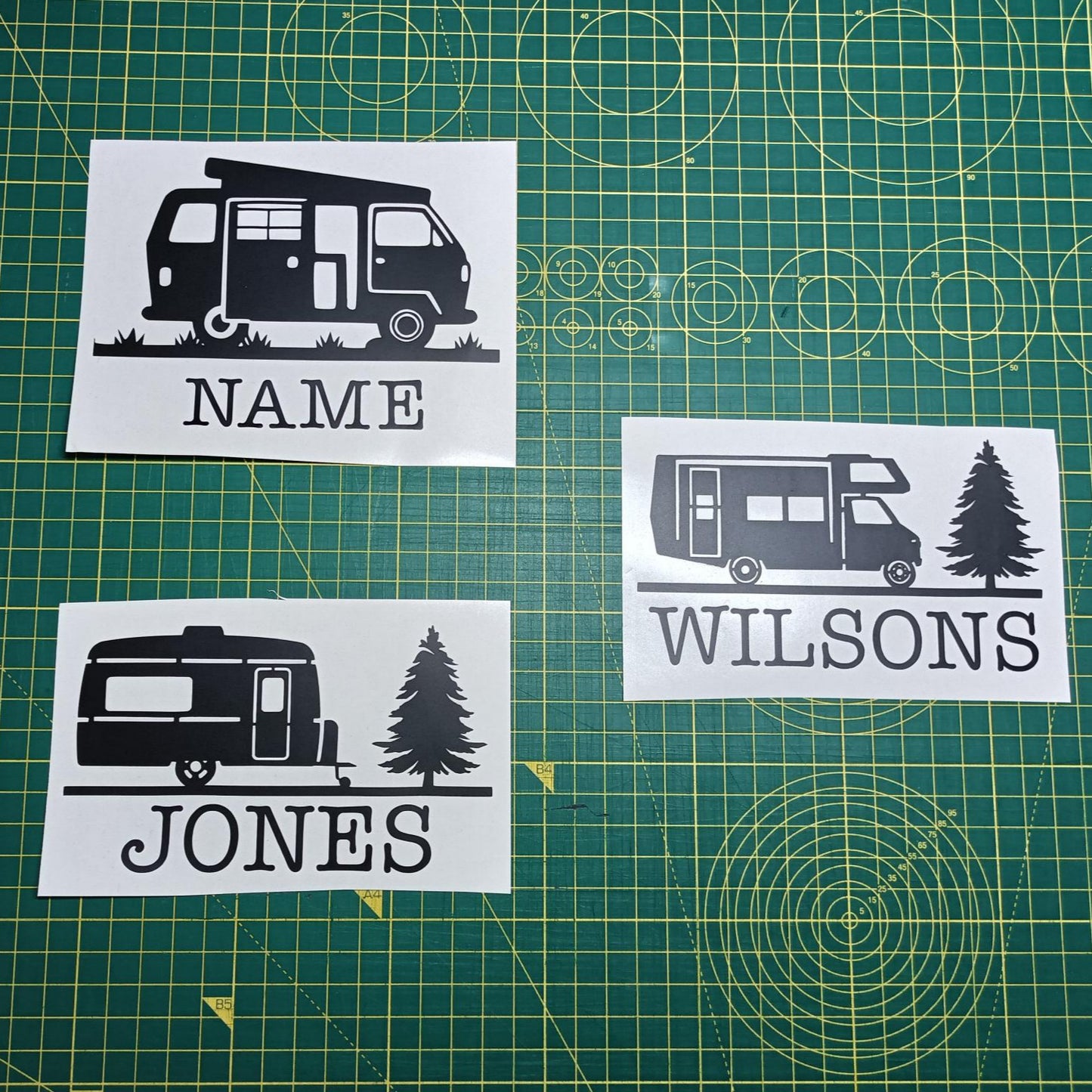 Custom Family Name RV Decal for Camping Adventures