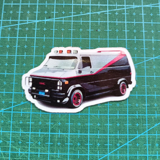 80s Team Van Magnet: Your Nostalgia on a Fridge!