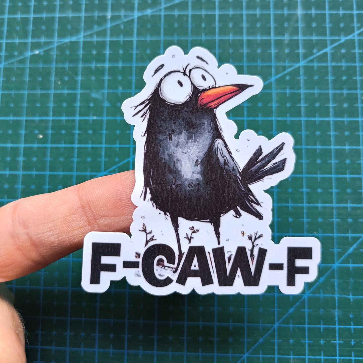 F-CAW-F crow sticker  waterproof