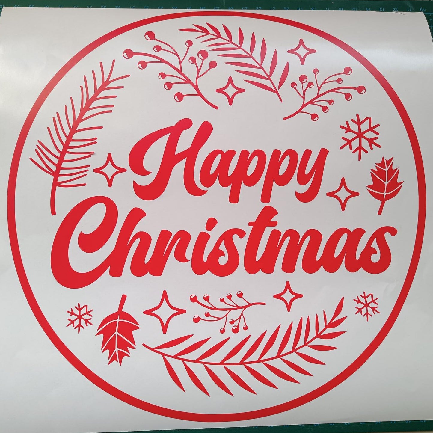 HAPPY CHRISTMAS Lettering - Festive Window Door Display Vinyl Decal