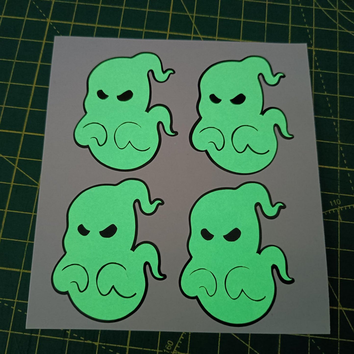 Glow-in-the-Dark Ghost Sticker | Scary Ghost for Laptops, Bottles & Notebooks