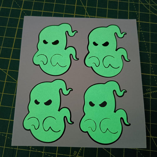 Glow-in-the-Dark Ghost Sticker | Scary Ghost for Laptops, Bottles & Notebooks