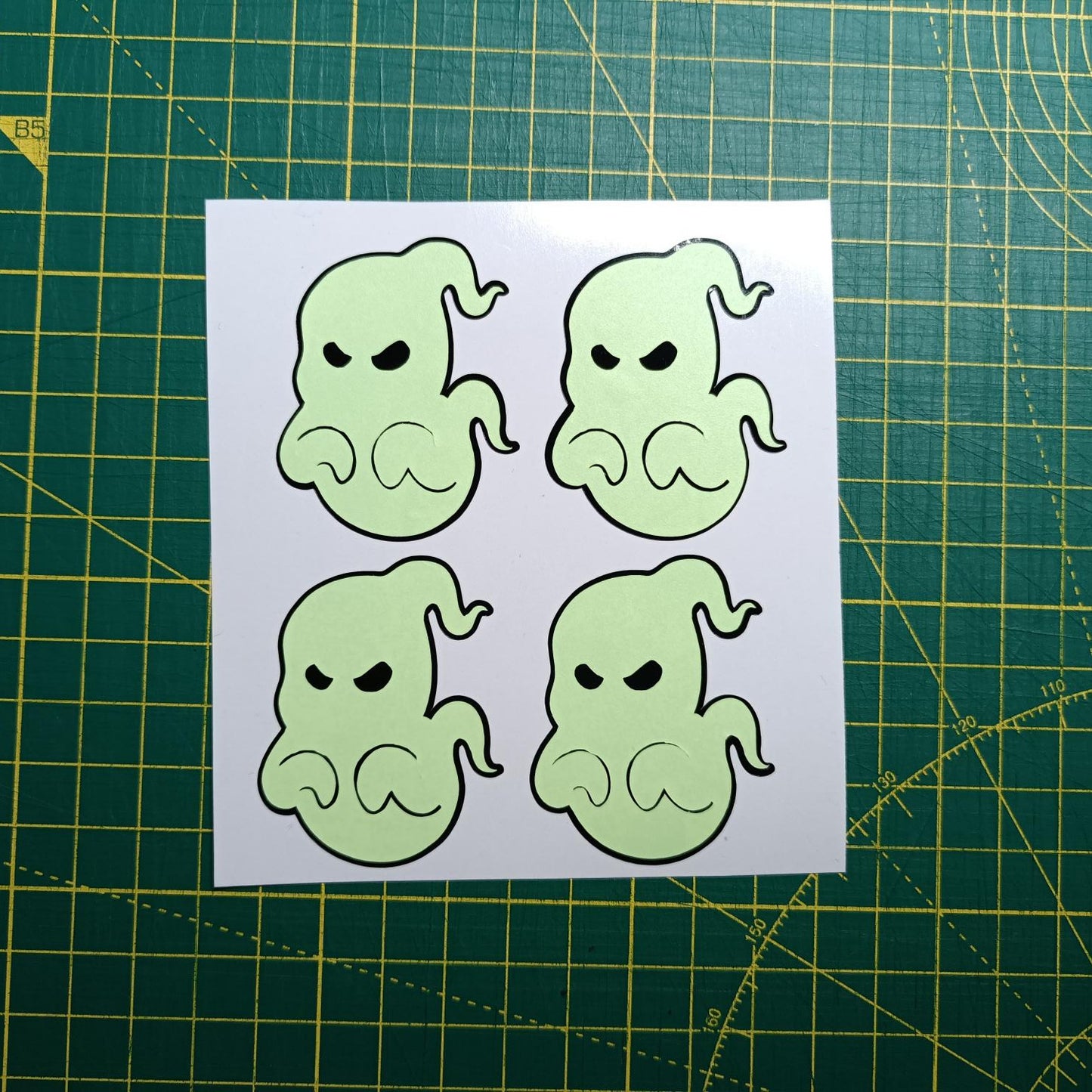 Glow-in-the-Dark Ghost Sticker | Scary Ghost for Laptops, Bottles & Notebooks