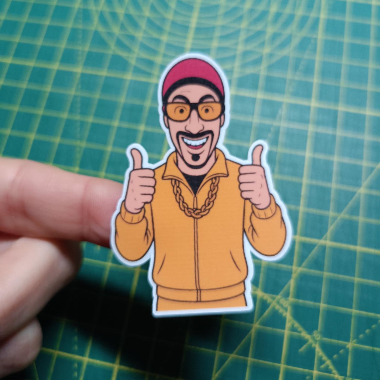 Ali G Inspired Sticker – Funny Hip-Hop Style Vinyl Sticker for Laptops, Bottles & Notebooks