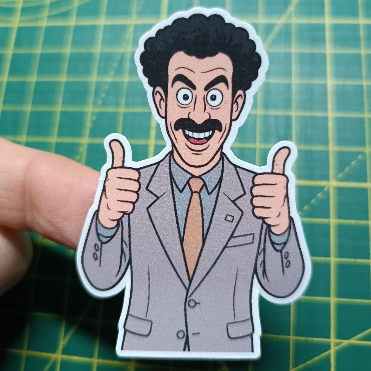 Borat Inspired Sticker – Funny Vinyl Sticker for Laptops, Bottles & Notebooks