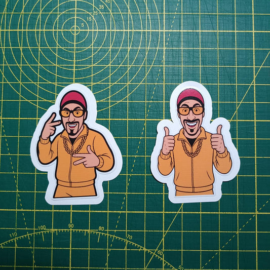 Ali G Inspired Sticker – Funny Hip-Hop Style Vinyl Sticker for Laptops, Bottles & Notebooks