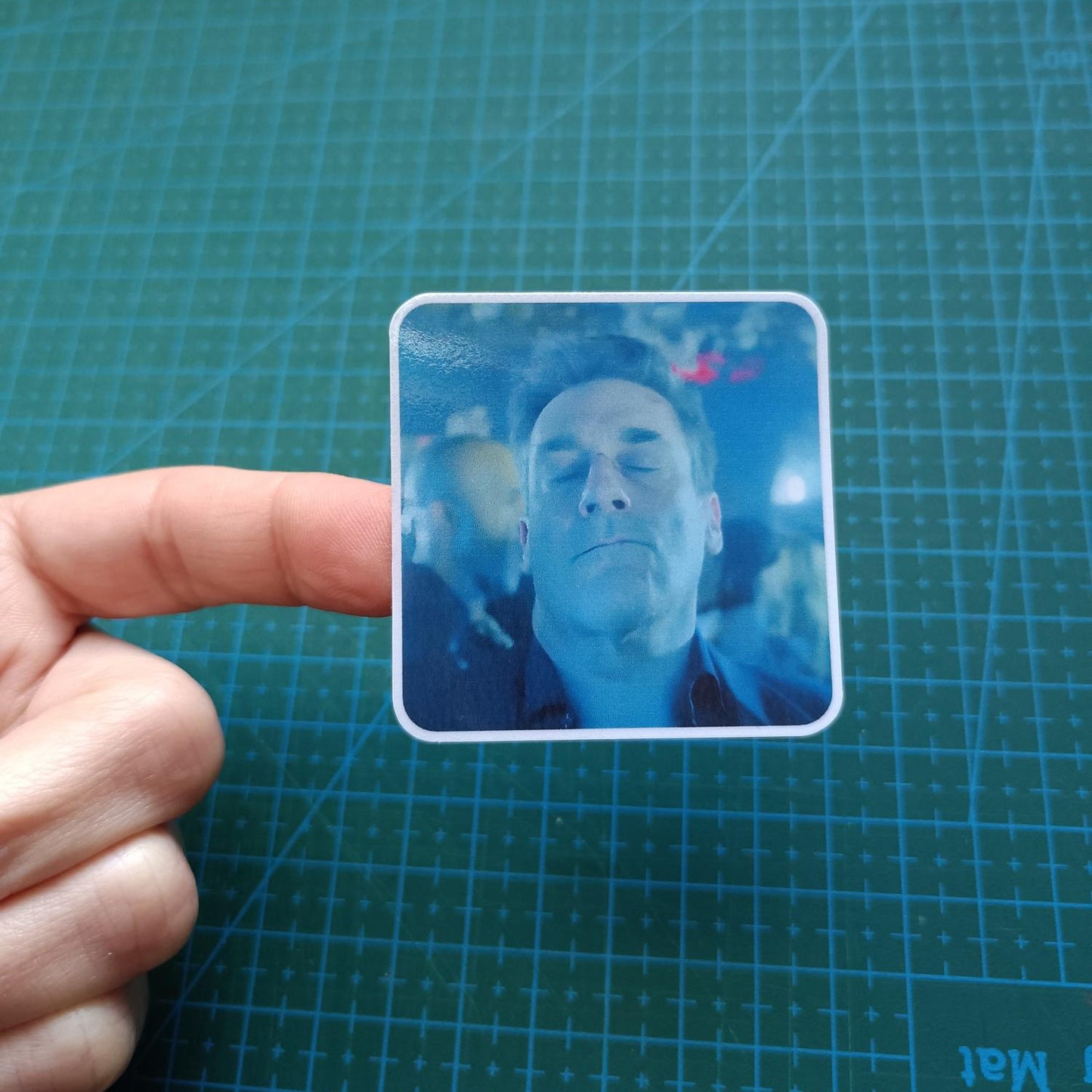 Meme Inspired by Iconic Jon Hamm Club Scene Sticker | Waterproof Vinyl Sticker for Laptops, Water Bottle & Gifts