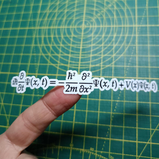 Schrödinger Equation Sticker – Quantum Physics Science Decal for Laptop, Notebook, Water Bottle – STEM Gift for Students & Physicists