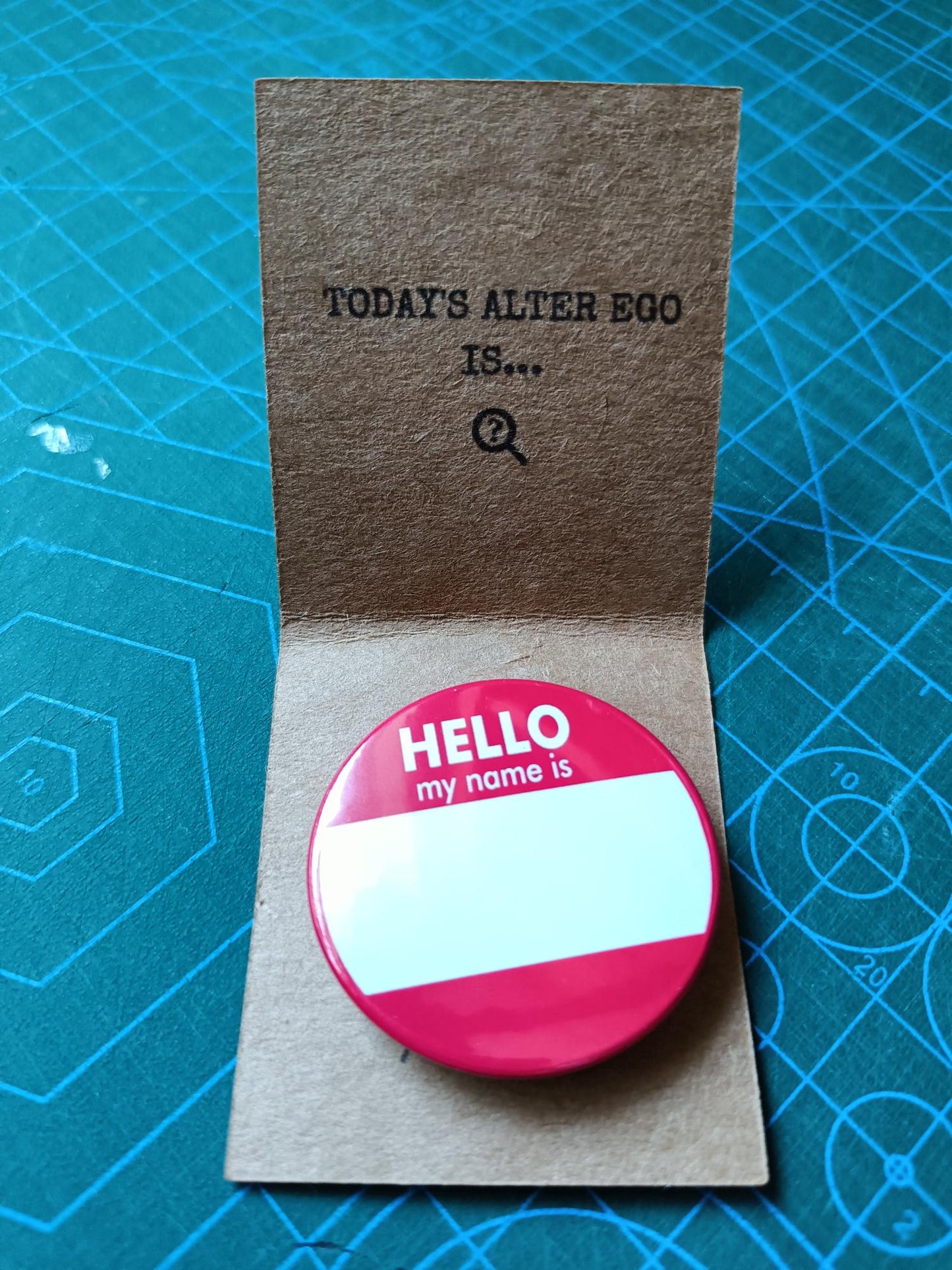Hello My Name Is Pin Badge - Write & Wipe Custom Alter Ego Brooch