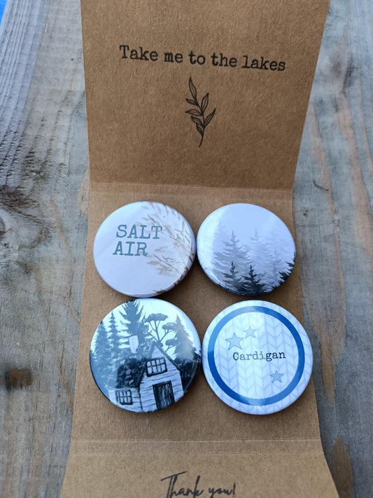 Folklore Era Badge (4-Piece Set)– Swiftie Fan-Inspired Collector Edition