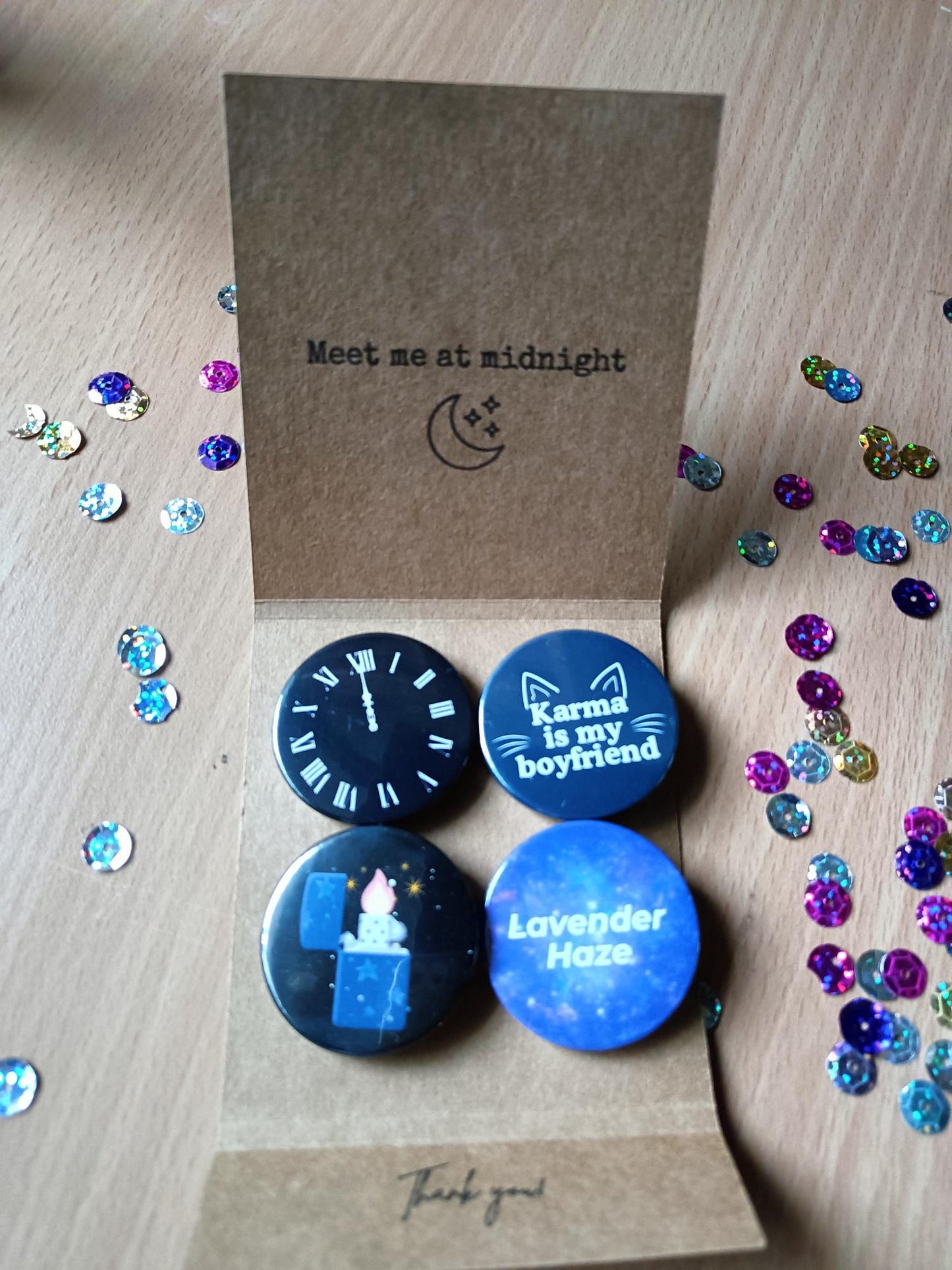 Midnights Era Badge (4-Piece Set)– Fan-Inspired Collector Edition