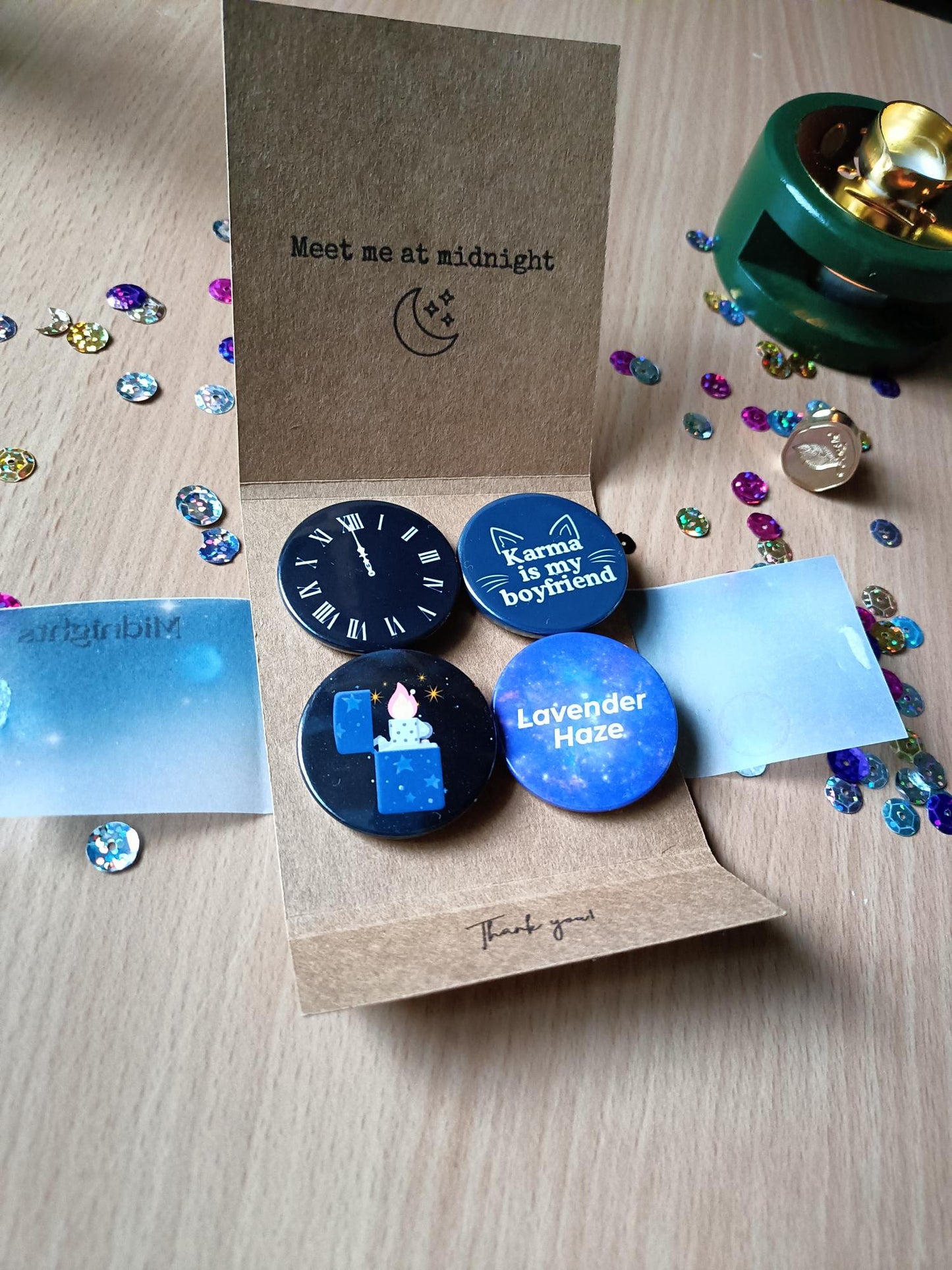 Midnights Era Badge (4-Piece Set)– Fan-Inspired Collector Edition