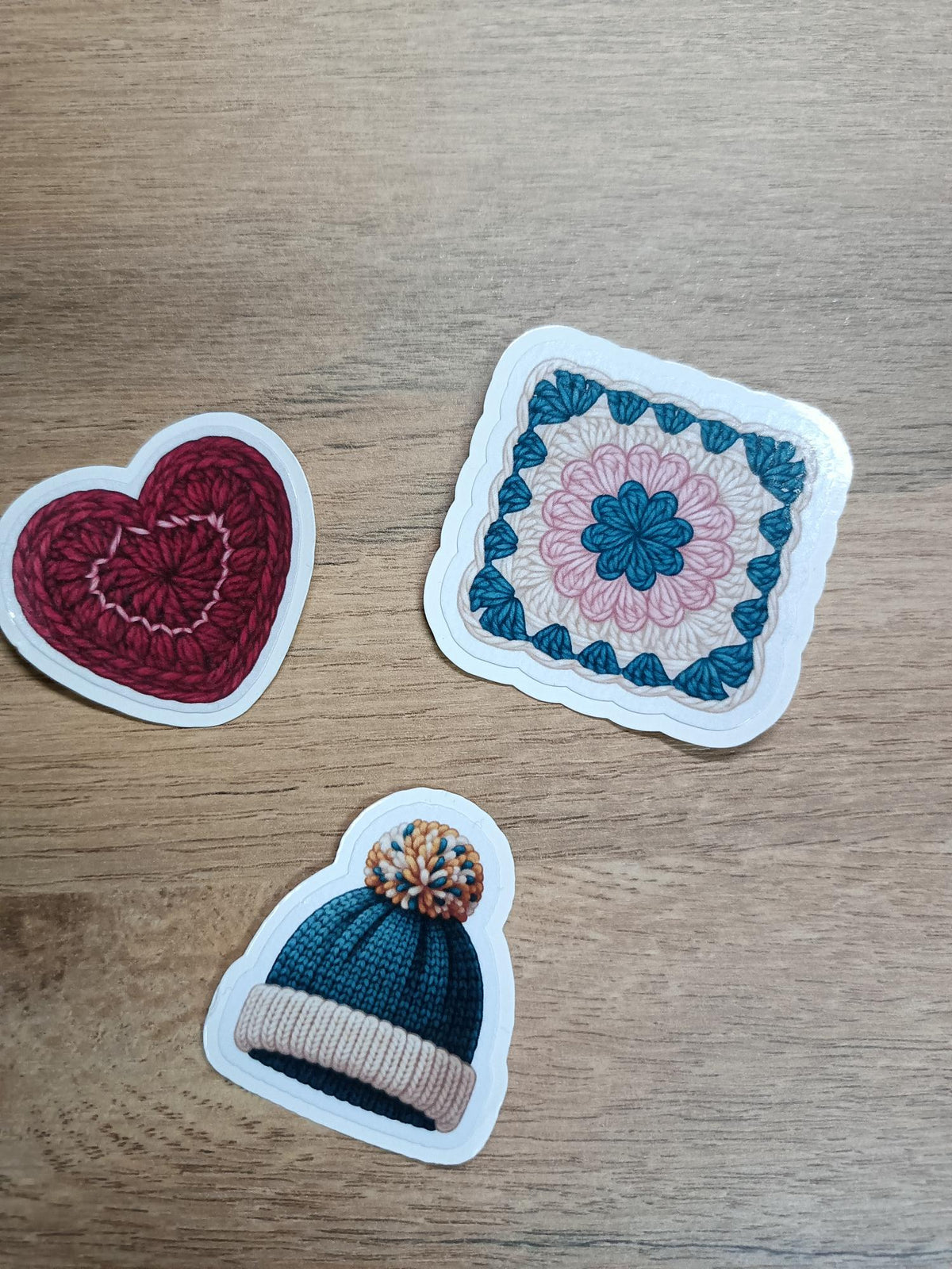 Crochet Sticker Pack – Waterproof Vinyl Stickers for Sewing, Journals & Kindles