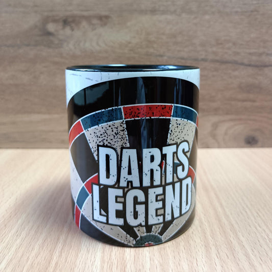 Darts Legend Dartboard white Ceramic Mug - Pub Banter & Secret Santa Gift (11oz)