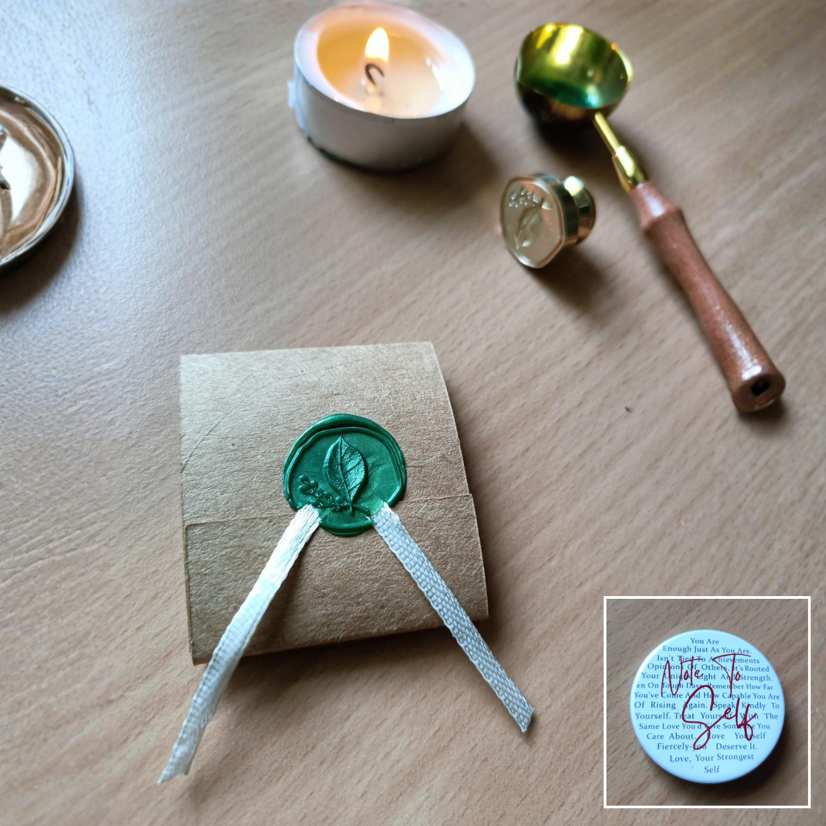'Note to Self' Mental Health Pin Badge – Resilience & Self-Care Reminder