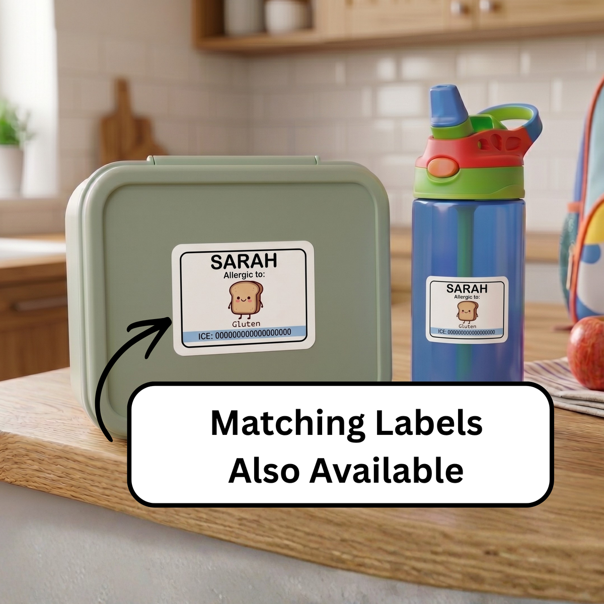 Personalised Kids Medical & Allergy Alert Pin Badges (38mm)