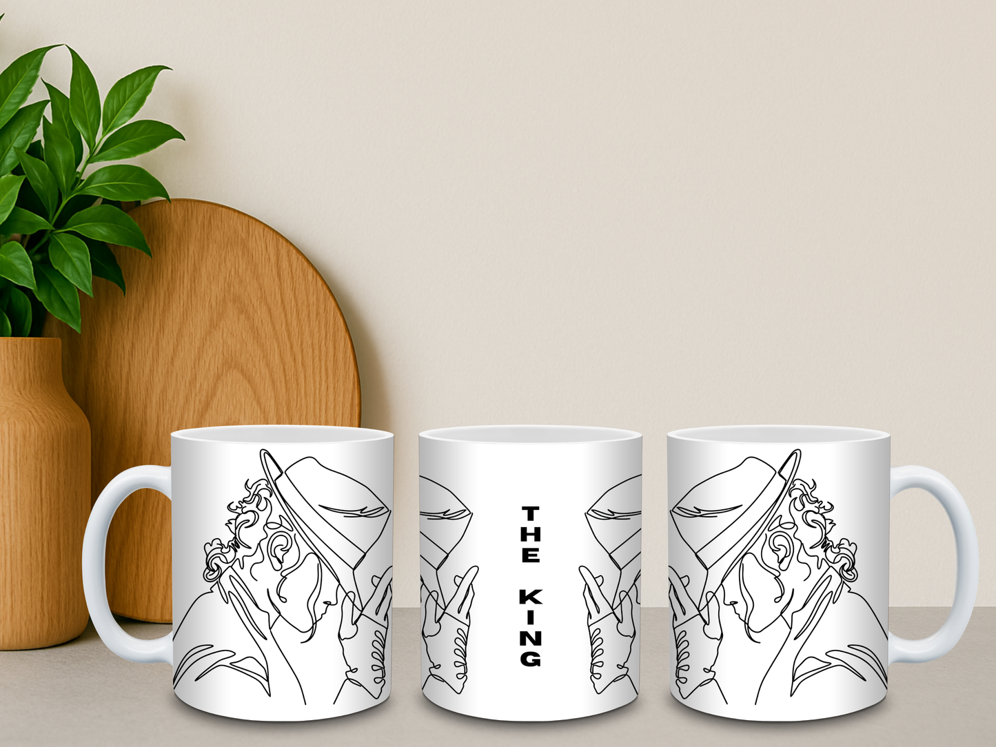 Michael Line Art Mug – Minimalist King of Pop Coffee Cup (11oz)