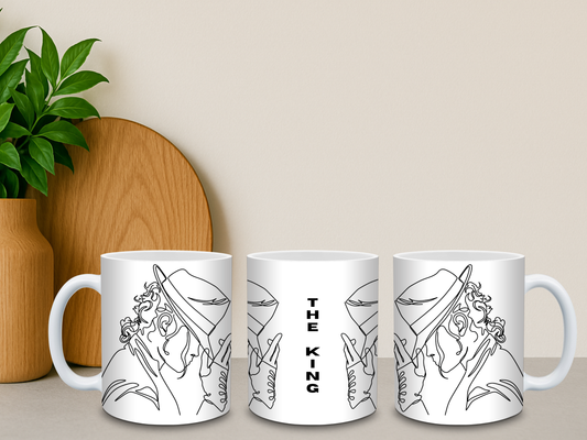 Michael Line Art Mug – Minimalist King of Pop Coffee Cup (11oz)