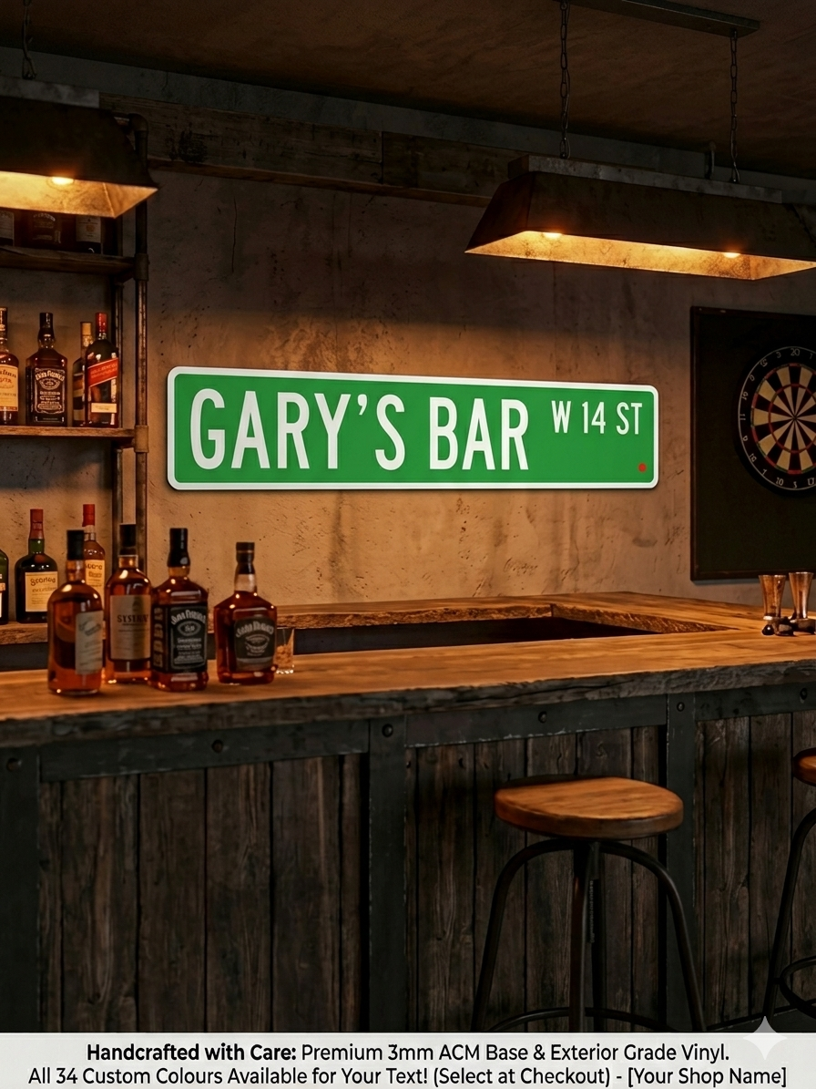 Custom NYC Street Sign – Personalized Metal Wall Decor, Urban Style Plaque