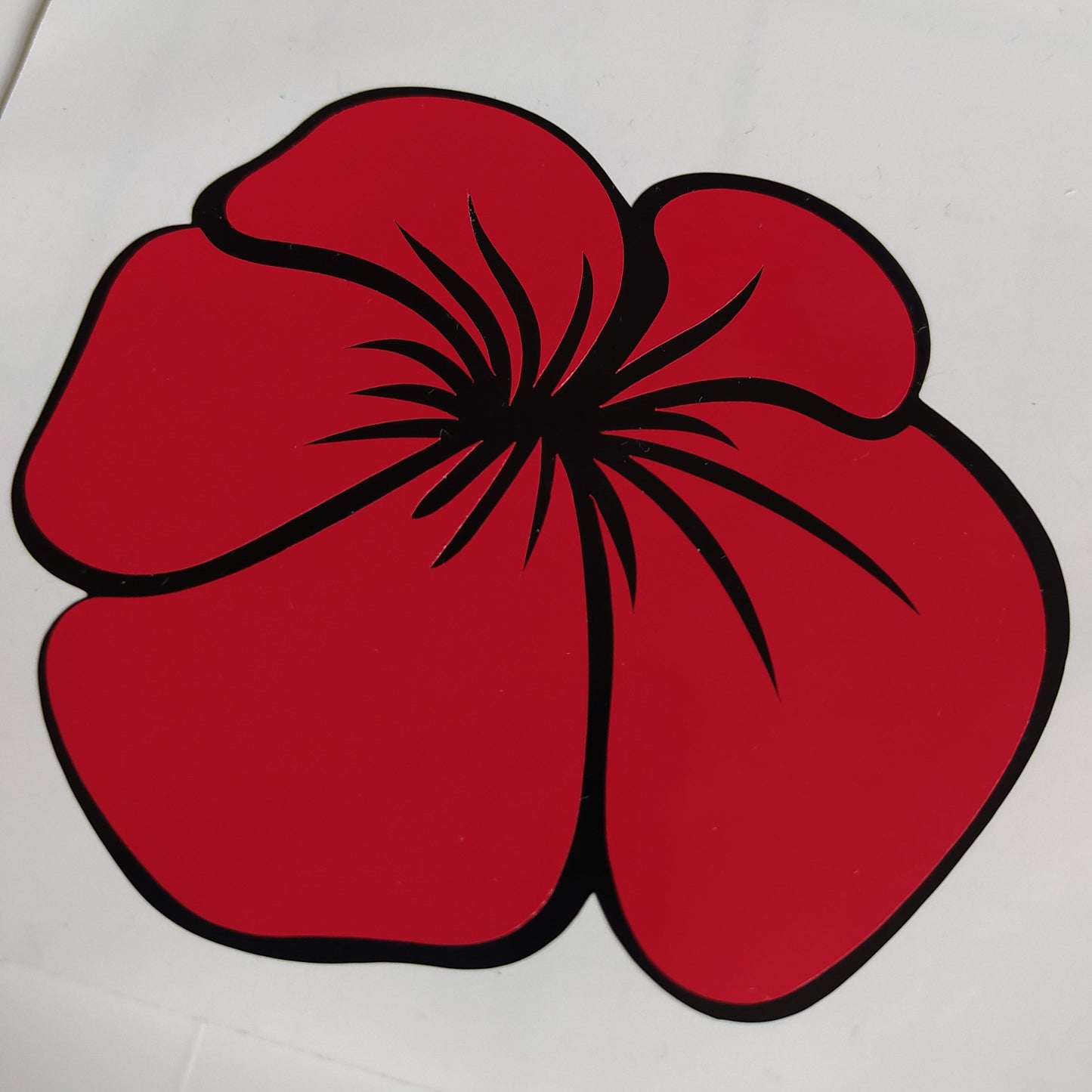 Lest We Forget: Poppy Car Sticker for Remembrance Day