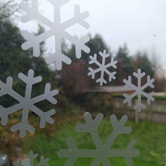Christmas Snowflake Vinyl Frosted Window Decals
