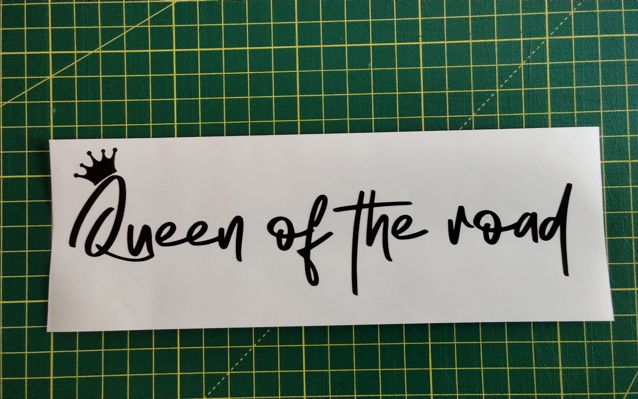 Queen Of The Road Windshield Rear Window Decal Car Sticker Banner