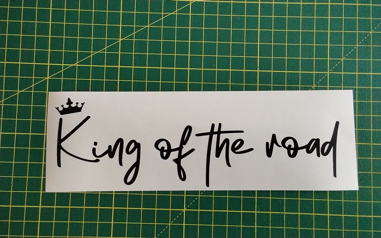King Of The Road Windshield Rear Window Decal Car Sticker Banner