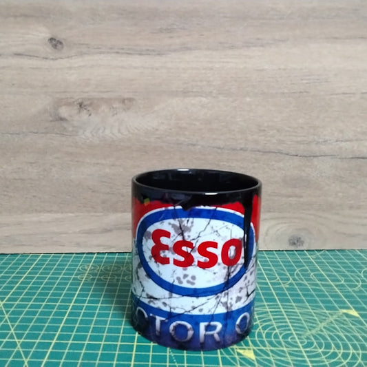 Esso Retro Oil Can 11 oz Mug –Black interior - Vintage Garage Decor, Mechanic Gift