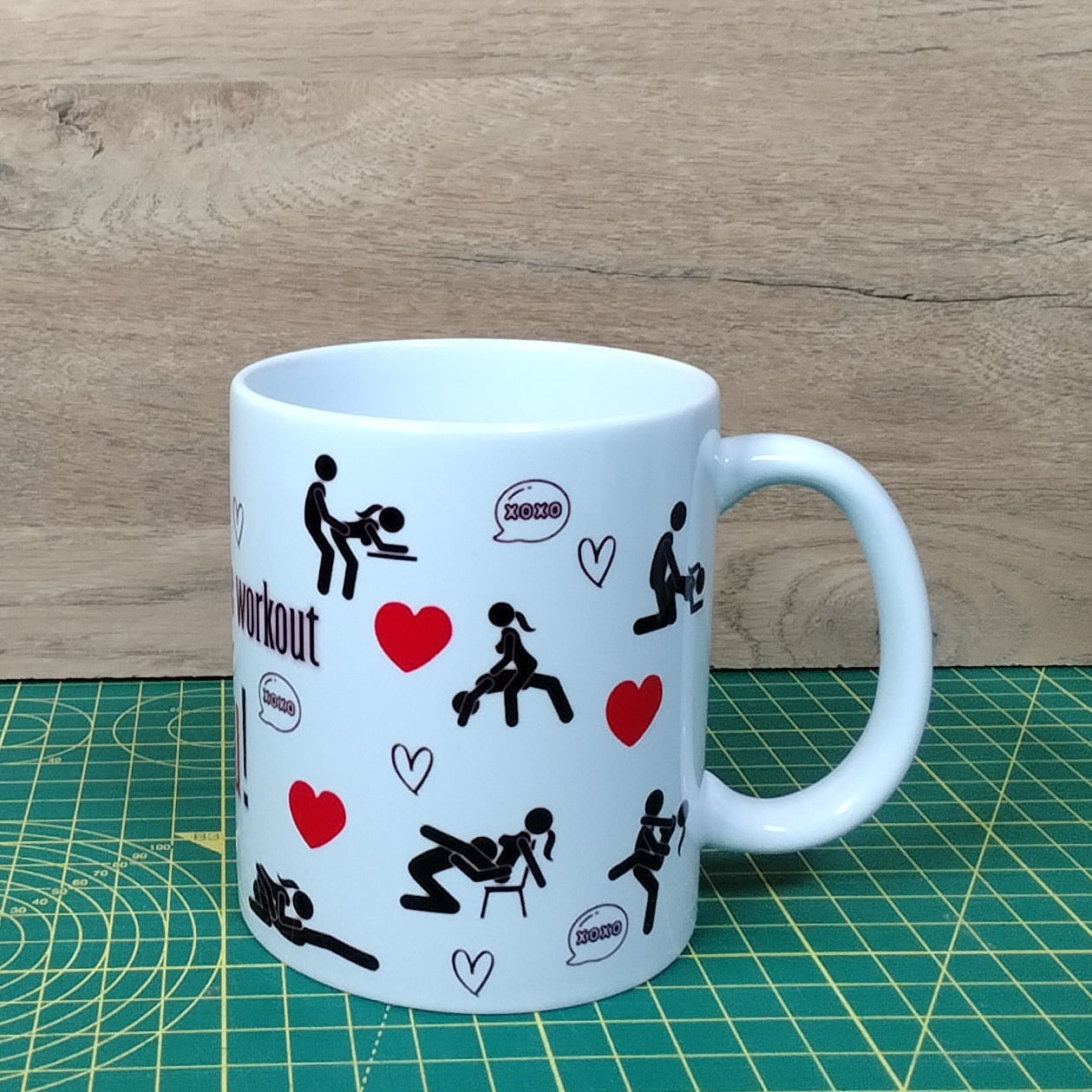 Funny Workout Partner 11 Oz Mug – Naughty Couple Mug, Valentine’s Gift for Him or Her