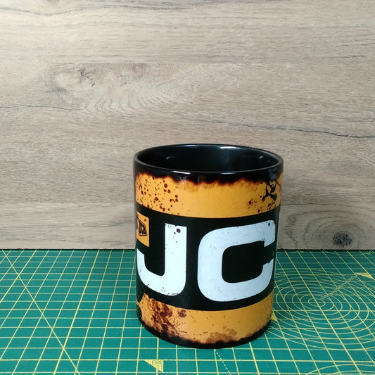 JCB - Inspired Grunge Style Ceramic Mug – Black Interior – 11oz Coffee Cup Gift