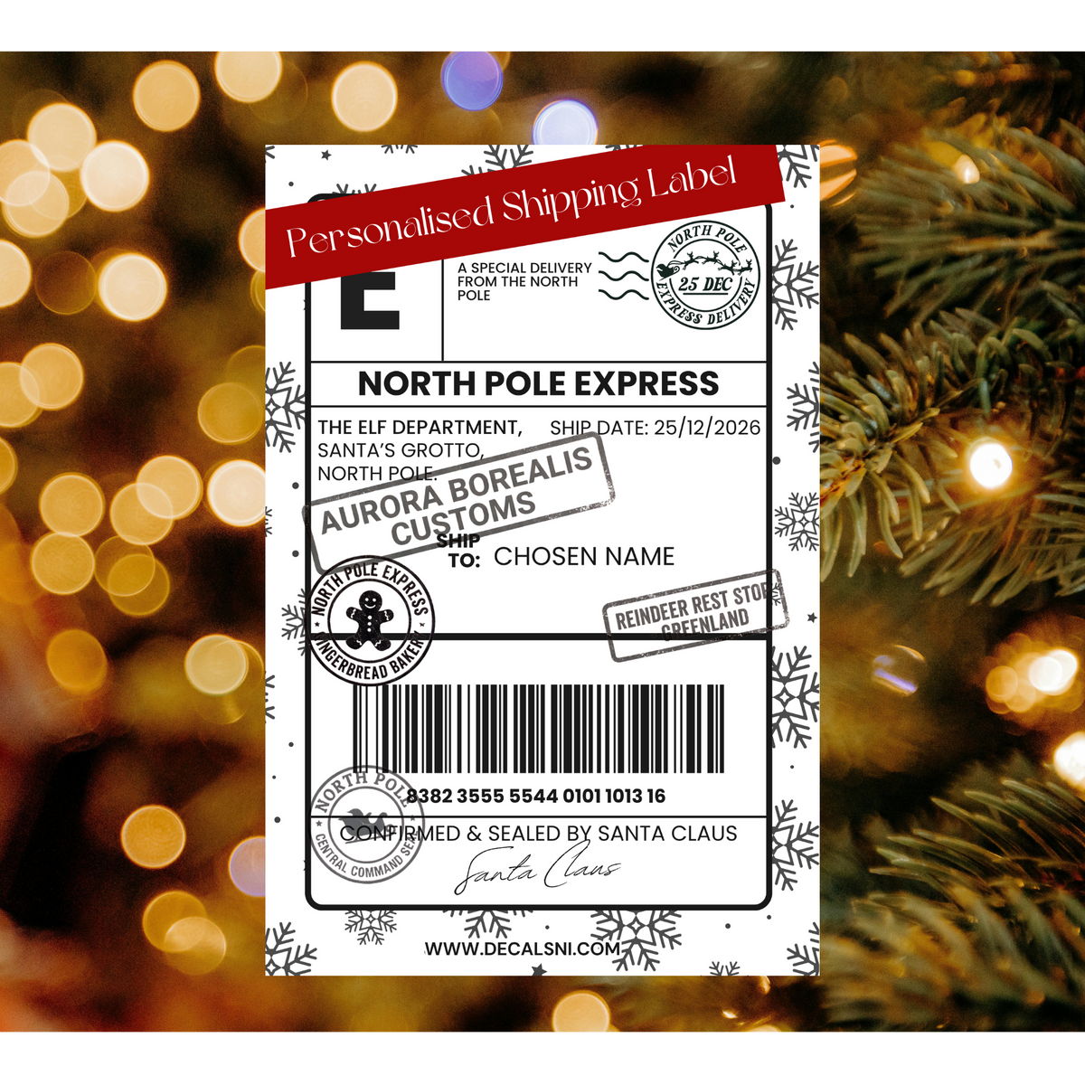 Personalised Christmas Postage Labels - Make It Personal!