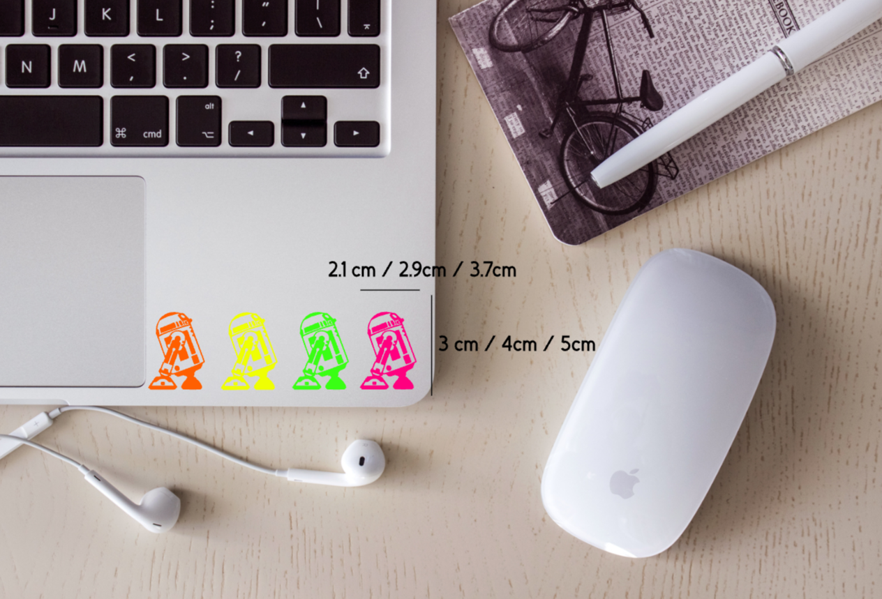 Neon R2D2 robot Hidden Decal - Easter Egg Car SUV Decal - SPECIAL EDITION May 4TH